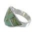 Turquoise Inlay Southwestern Sterling Silver Ring Size 8-3/4 AX53210